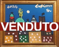 222. Notturno in Città Alta (65x55)